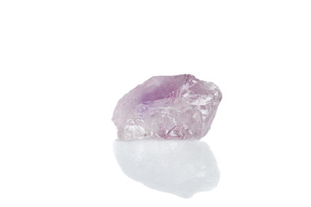 Amethyst mineral stone macro on white background close upの写真素材