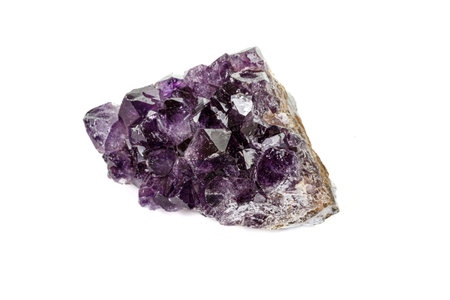Amethyst Crystal Druse macro mineral on white background close upの写真素材