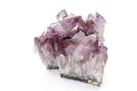 Amethyst Crystal Druse macro mineral on white background close upの写真素材