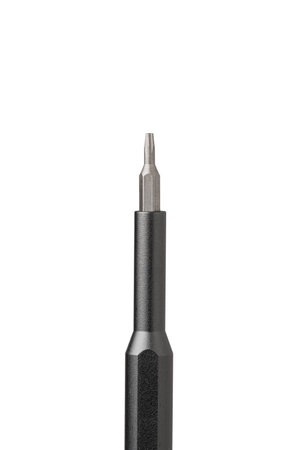 Iron bit with screwdriver on Isolated on white background close upの写真素材
