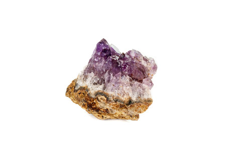 Amethyst Crystal Druse macro mineral on white background close upの写真素材
