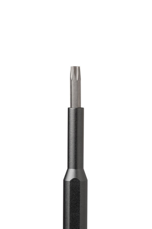Iron bit with screwdriver on Isolated on white background close upの写真素材