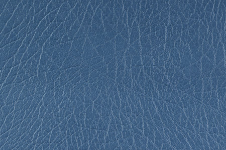 Blue pattern, design, leather fabric for sewing, dermantine, artificial leather texture background close upの写真素材