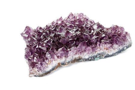 Amethyst Crystal Druse macro mineral on white background close upの写真素材