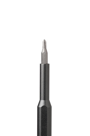 Iron bit with screwdriver on Isolated on white background close upの写真素材