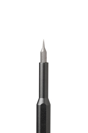 Iron bit with screwdriver on Isolated on white background close upの写真素材