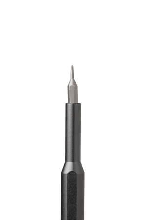 Iron bit with screwdriver on Isolated on white background close upの写真素材