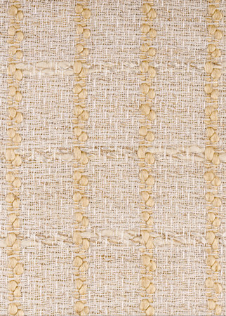 Light beige linen texture closeup with visible fibers. Great for sustainable fashion, interior design, and natural vibesの写真素材