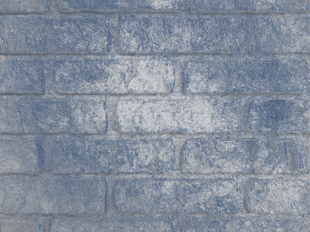 A blue brick wall texture with a rugged surface is ideal for construction. Its durable finish suits building and renovation projects.の写真素材