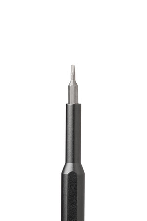Iron bit with screwdriver on Isolated on white background close upの写真素材