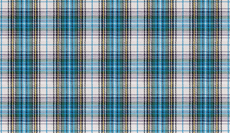 Classic Scottish tartan fabric texture featuring rich Blue, green, and white hues. Perfect for...
