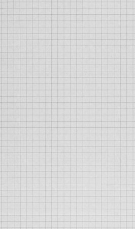 This close-up checkered paper sheet on a white background is designed for educational use, ideal for math exercises, study notes, and school assignments with its detailed grid.の写真素材