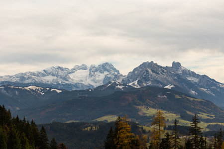 <p>the beautiful view of the alps mountains</p>の写真素材
