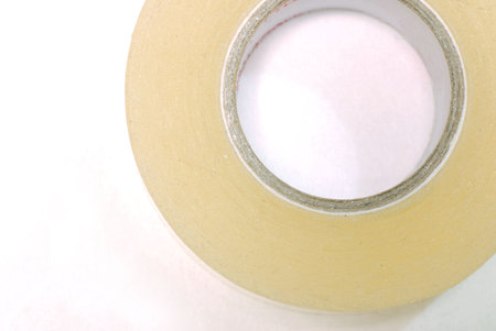 Adhesive tape role isolated on white backgroundの写真素材