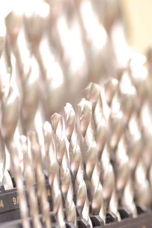 selection of drill bits in tool caseの写真素材