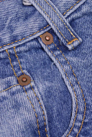 details from the front pocket of demin jeans