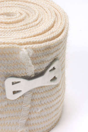 elastic tensor bandage with clip holding it togetherの写真素材