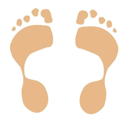 two foot prints - vectorのイラスト素材