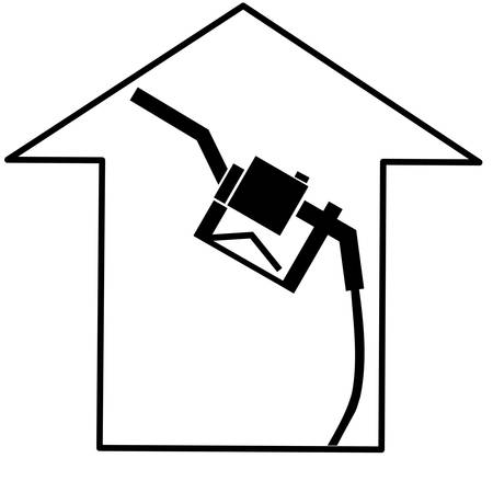 gas pump and up arrow - rising cost of fuel - vectorのイラスト素材