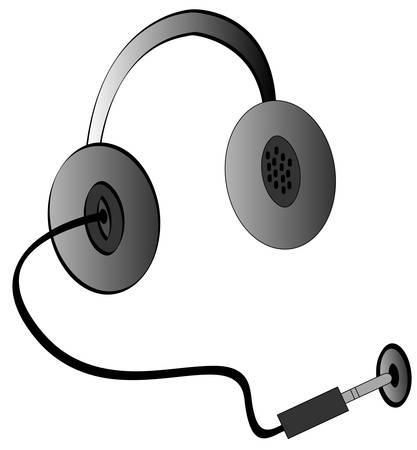 headphones being plugged into a jack for power - vectorのイラスト素材