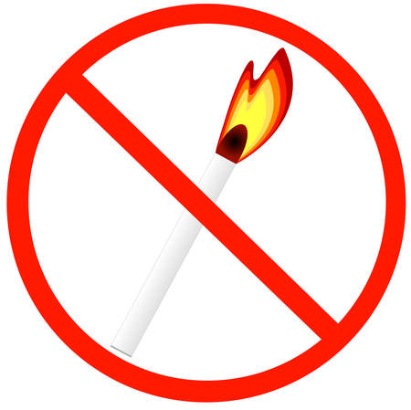 matches not allowed - no fires allowed symbol - vectorのイラスト素材