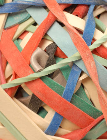 colorfuld elastic band backgroundの写真素材