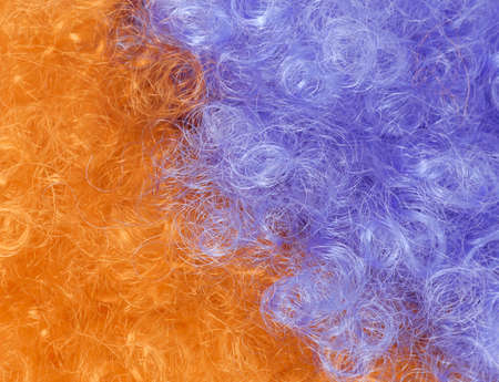 colorful curly clown hair background - good for halloweenの写真素材