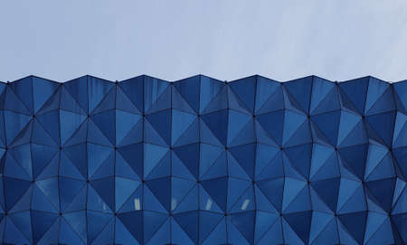 Blue symmetrical geometryのeditorial素材