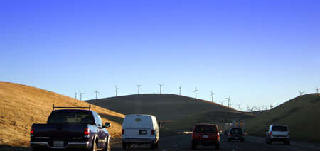 Heavy traffic on an American highway
の写真素材
