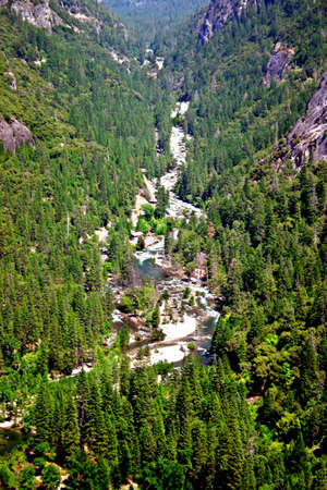 The Yosemite Valley in Yosemite National Park, Californiaの写真素材