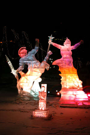Ice Sculptures display during the New Year's Eve in Boston
の写真素材