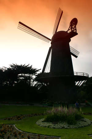 The north windmill was built in 1903 at the extreme western end of the park, adjacent to a flower garden as a gift of Queen Wilhelmina of the Netherlands.の写真素材