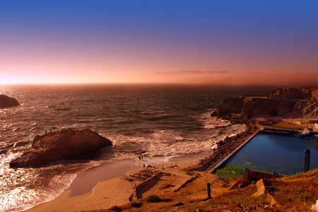 Ocean Beach is a beach that runs along the west coast of San Francisco, California, United States, at the Pacific Ocean
の写真素材