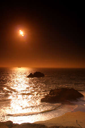 Ocean Beach is a beach that runs along the west coast of San Francisco, California, United States, at the Pacific Ocean
の写真素材