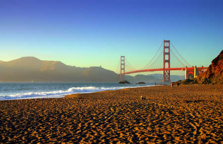 Baker Beach is a state and national public beach on the Pacific Ocean coast, on the San Francisco peninsulaの写真素材