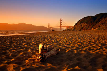 Baker Beach is a state and national public beach on the Pacific Ocean coast, on the San Francisco peninsulaの写真素材