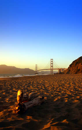 Baker Beach is a state and national public beach on the Pacific Ocean coast, on the San Francisco peninsulaの写真素材