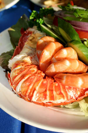 Fresh and delicious seafood meal at Watson Bay, NSW, Australia
