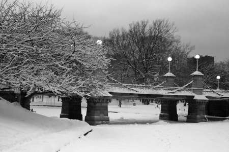 Snowy winter at Boston, Massachusetts, USA
