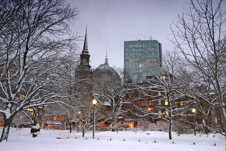 Snowy winter at Boston, Massachusetts, USA
の写真素材