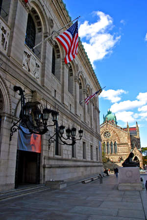 The Boston Public Library is one of the largest municipal public library systems in the United States
の写真素材