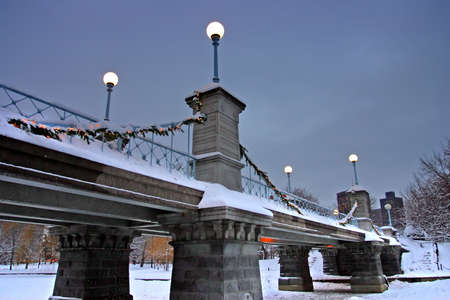 Snowy winter at Boston, Massachusetts, USA\r\nの写真素材