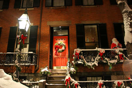 Stock image of a snowing winter at Boston, Massachusetts, USA\r\nの写真素材