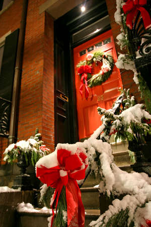 Stock image of a snowing winter at Boston, Massachusetts, USA\r\nの写真素材