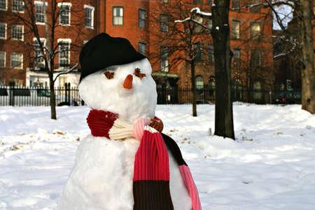 Stock image of a snowman at Boston Common, Boston\r\nの写真素材