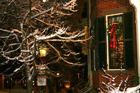 Stock image of a snowing winter at Boston, Massachusetts, USA\r\nの写真素材