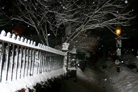 Stock image of a snowing winter at Boston, Massachusetts, USA\r\nの写真素材