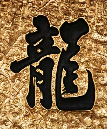 Chinese calligraphy character - dragon 
の写真素材