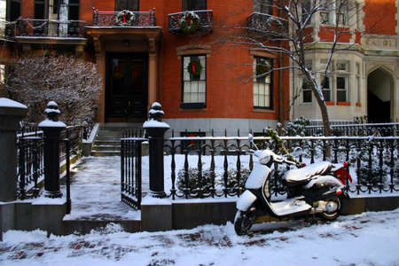 Beacon Hill is a wealthy neighborhood of Federal-style rowhouses, with some of the highest property values in the United States
のeditorial素材