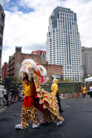 Lion dance in Chinatown, Boston during Chinese New Year celebration
のeditorial素材